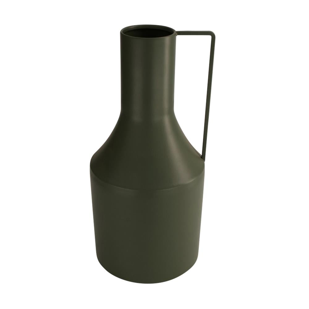 Vase “Modern Metal” - 33 cm high - olive green metal