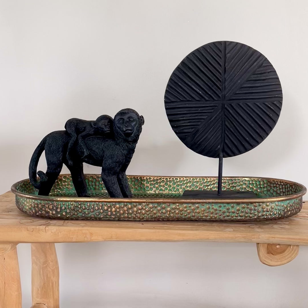 Aapjes beeld “Baby monkey” - 24 cm - zwart
