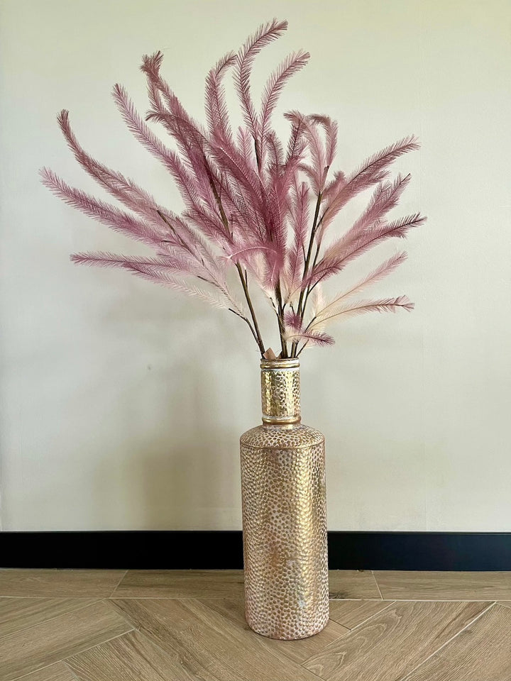 Droogbloemen Artificial Pluim - rood bruin - 108 cm hoog