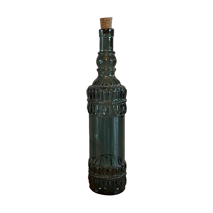 Fles gerecycled glas - Ø8x34cm - 3 varianten