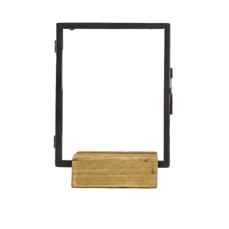 Fotolijstje “Elegant wood” - 32 cm hoog - metaal hout