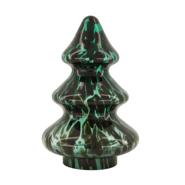 Glazen kerstboom “Green Tree” - 27 cm hoog - glas - groen