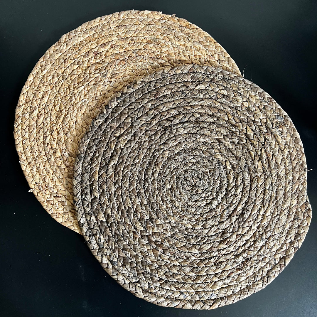 Placemat natural grass - 38 cm round - 2 colors