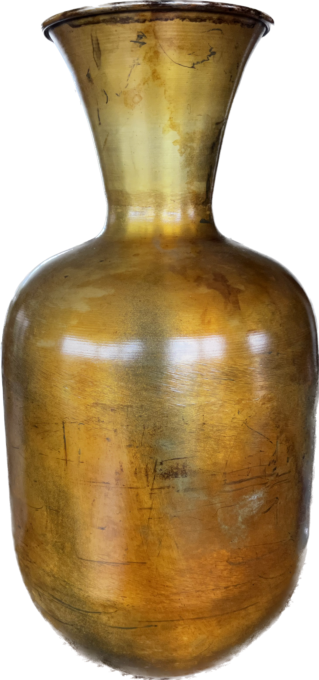 Vase Antique Brass - 37 cm high - Gold metal