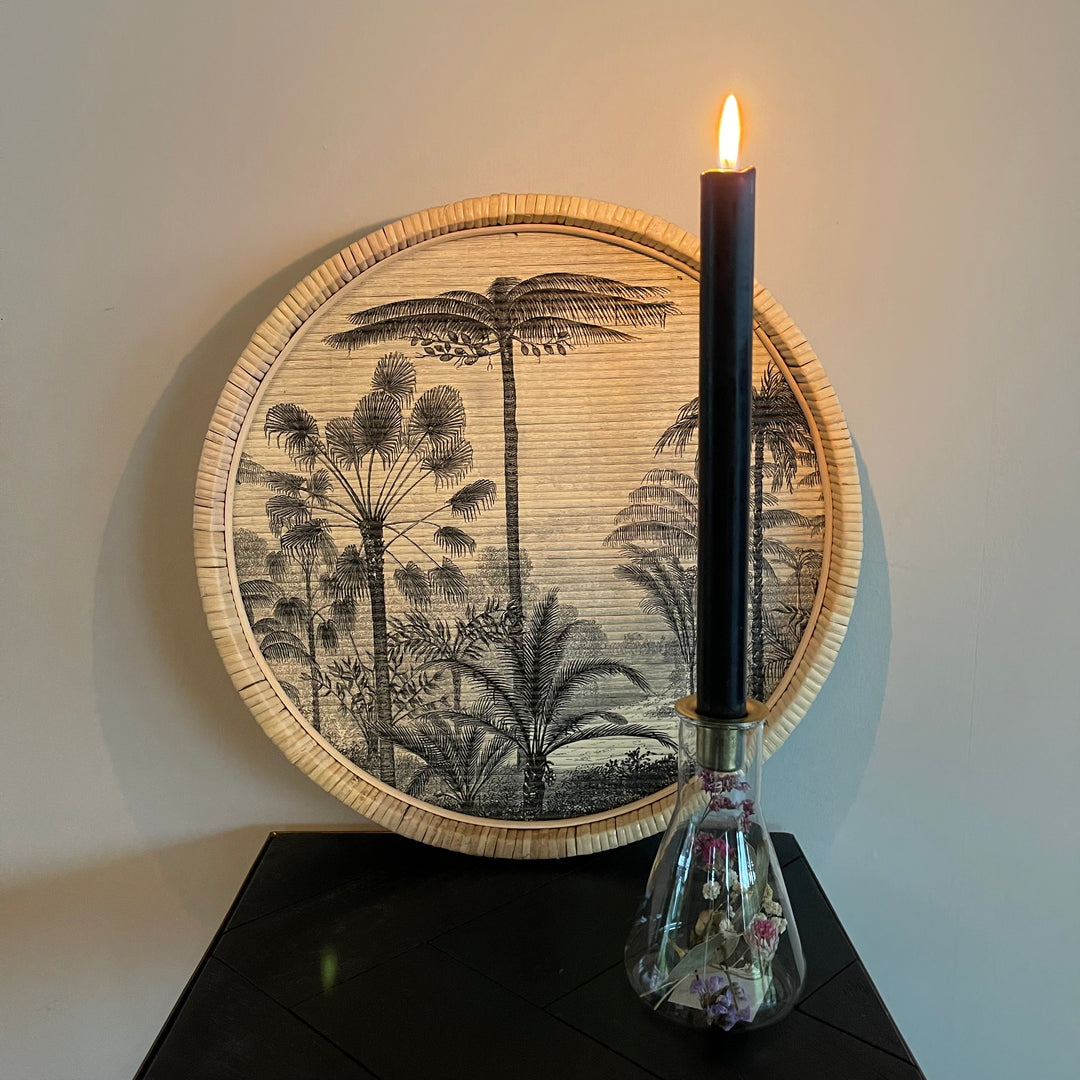 Wanddecoratie - Palm velvet - Ø38x4cm