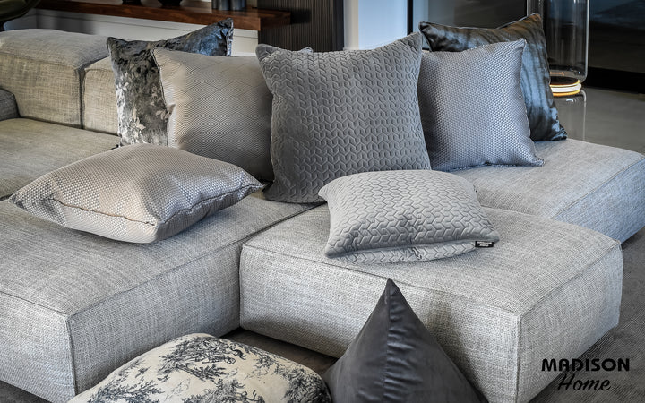 Decorative cushion - Dublin Light gray →60 cm ↑30 cm - light gray