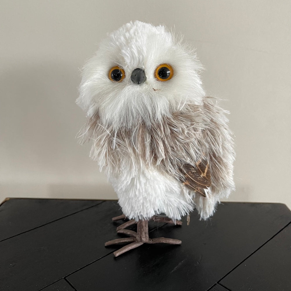 Uiltje staand - Artifical Owl - wit - 20 cm hoog