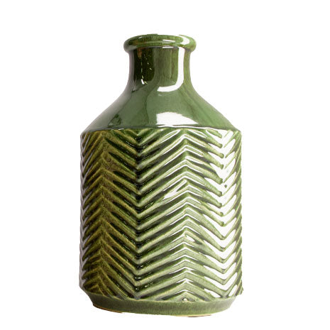 Vase "Nostalgic Green" - 30 cm high - green ceramic