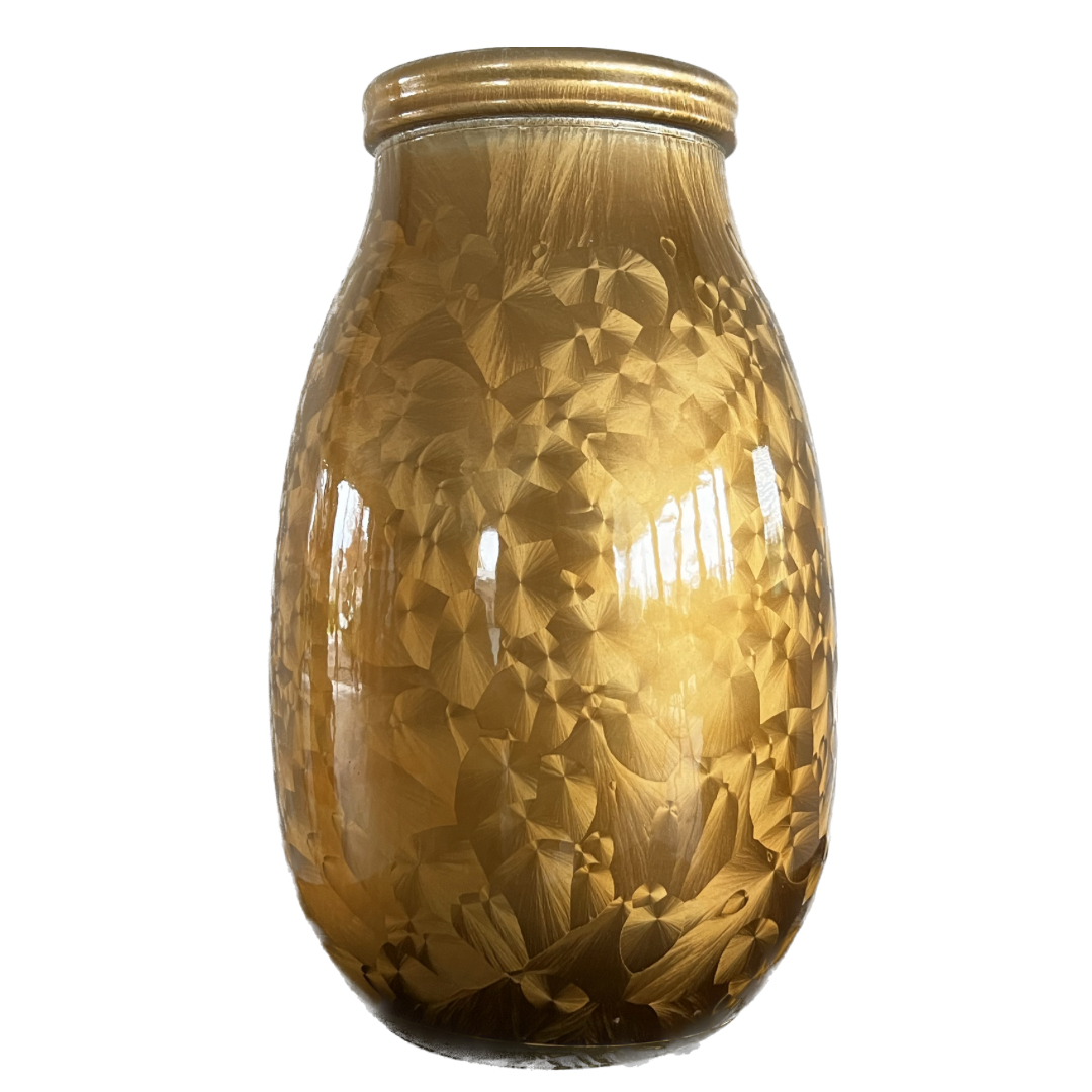 Vase 100% recycled glass - Gold - Ø18x28cm