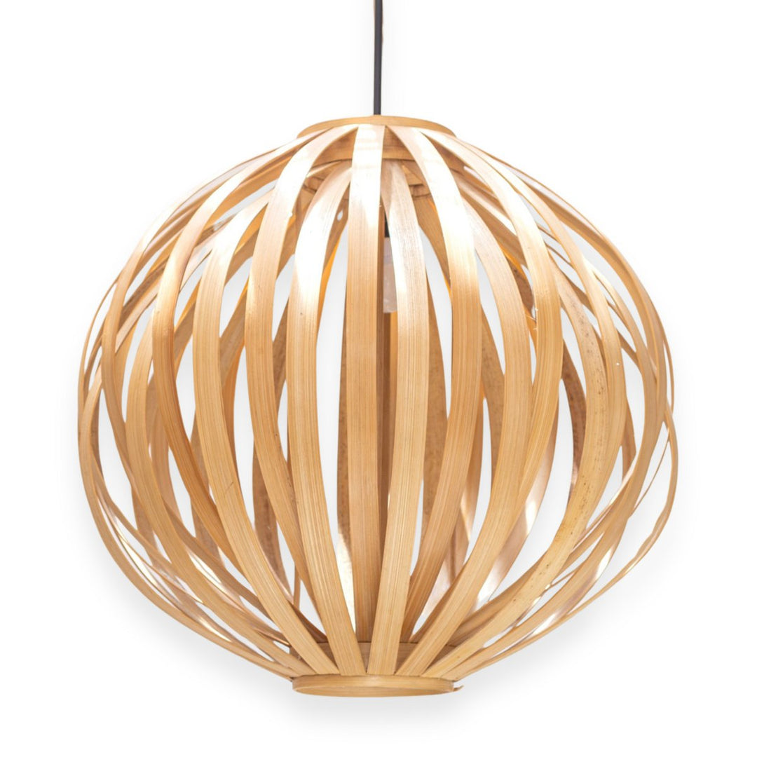 Bamboelamp Natuurlijke lampenkap UBUD Bolvormige plafondlamp Hanglamp gemaakt van natuurlijke vezels