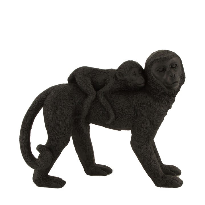 Aapjes beeld “Baby monkey” - 24 cm - zwart