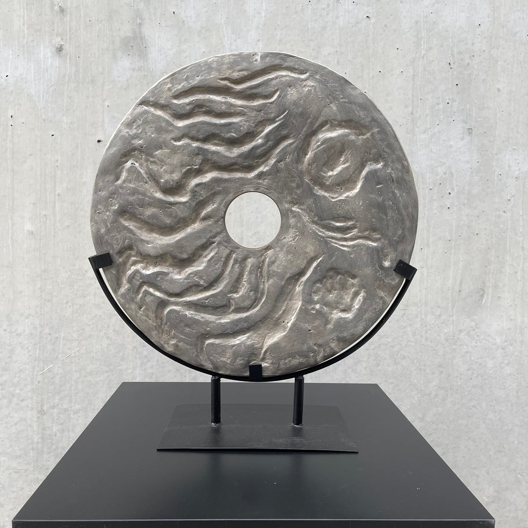 Kuno Stone - old silver - 60 cm hoog