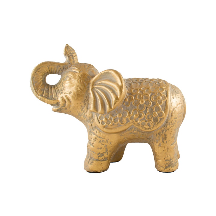 Olifant terra cotta goud zijkant