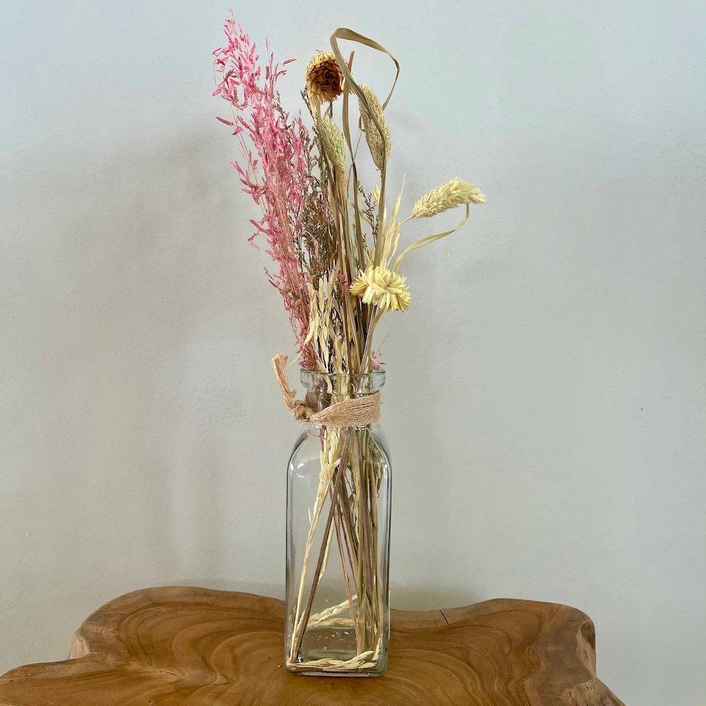 Dijk Natural Collections -Mini dry bouquet in glass - 38 cm high