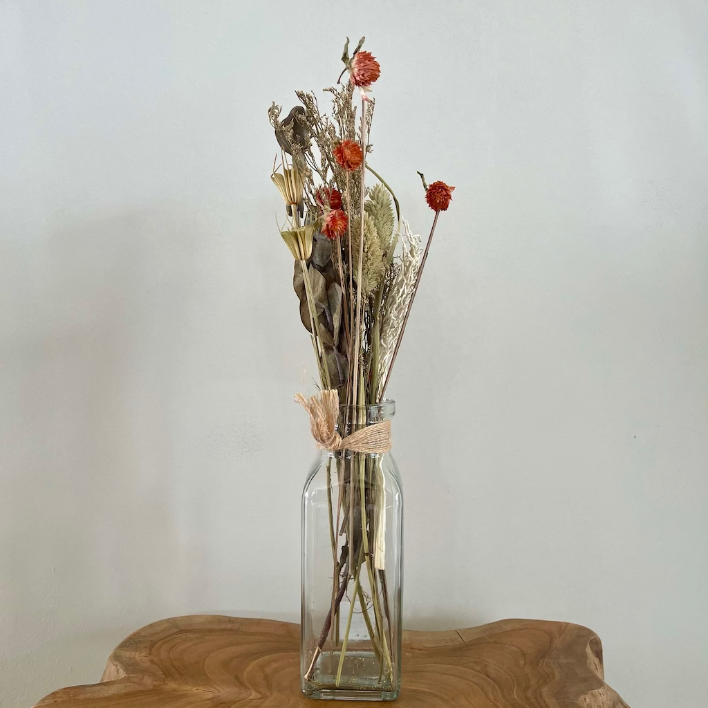 Dijk Natural Collections -Mini dry bouquet in glass - 38 cm high